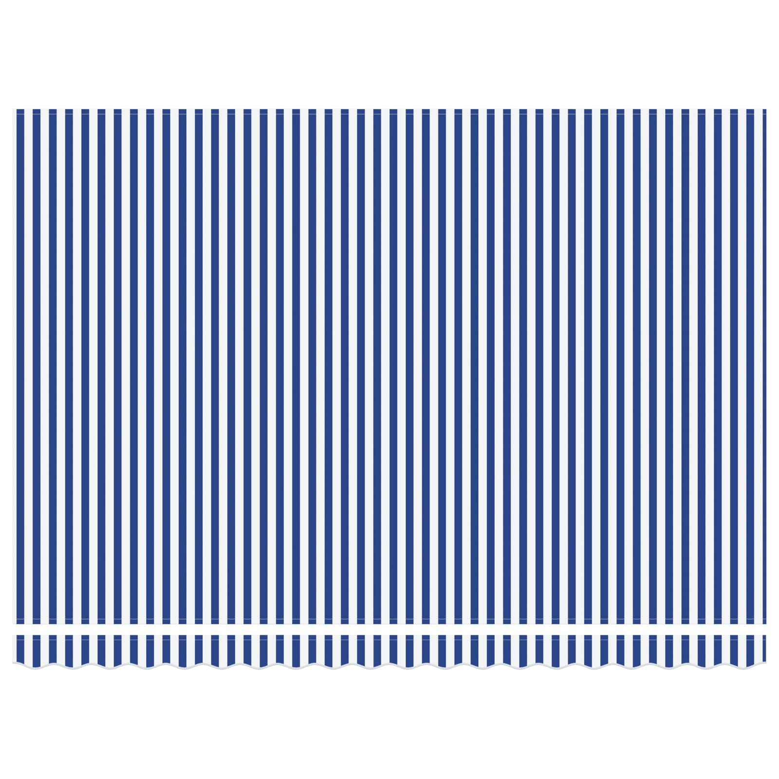 Elektrisch Uittrekbaar Zonnescherm Blauw en Wit 4 × 3 m