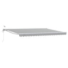 Electric Retractable Awning Anthracite and White 4 × 3 m