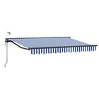 Elektrisch zonnescherm 3,5x2 m blauw wit