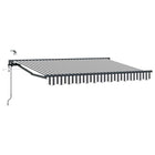 Electric Retractable Awning Anthracite and White 3.5 x 2 m