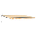 Electric Retractable Awning Yellow and White 4 x 2 m