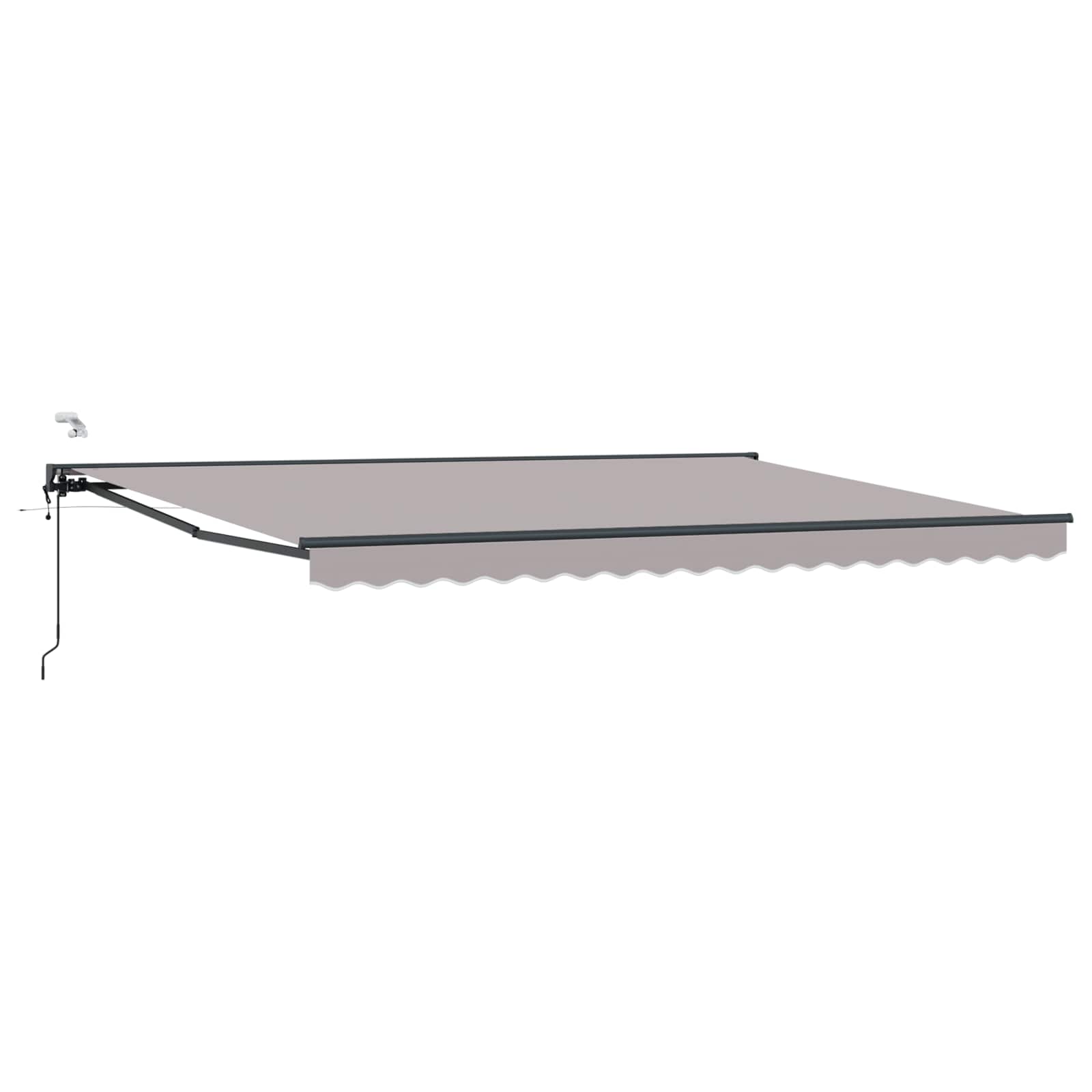 Elektrisch Uittrekbaar Zonnescherm Lichtgrijs 4 x 2 m