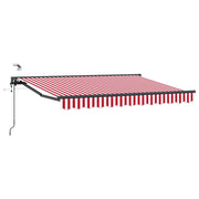 Electric Retractable Awning Red and White 3 x 2.5 m