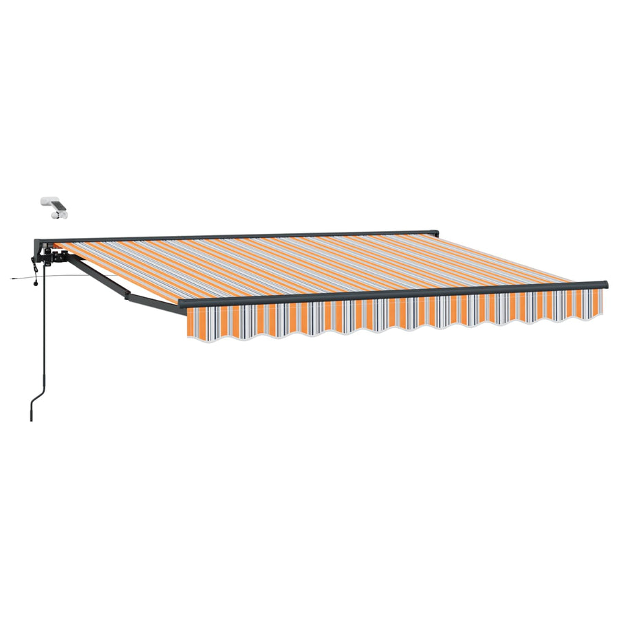 Elektrisch Uittrekbaar Zonnescherm Blauw en Oranje 3 x 2,5 m