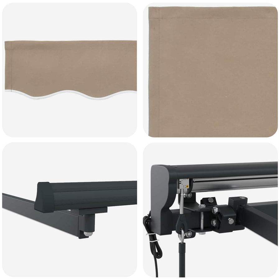 Elektrisch Uittrekbaar Zonnescherm Beige 3 x 2,5 m