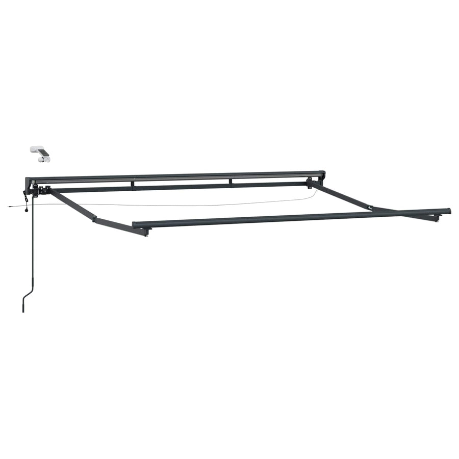 Elektrisch Uittrekbaar Zonnescherm Oranje en Zwart 3,5 x 2,5 m