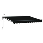 Electric Extendable Awning Black 3.5 x 2.5 m