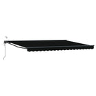 Electric Retractable Awning Black 4 x 3 m