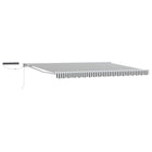 Electric Retractable Awning Anthracite and White 4 x 2 m