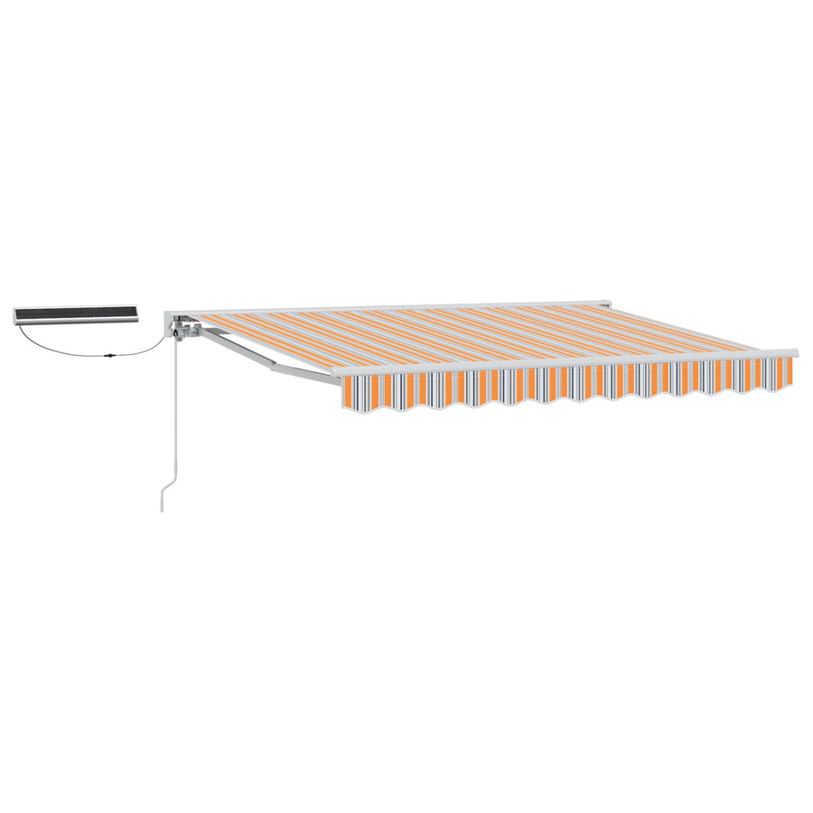 Elektrisch Uittrekbaar Zonnescherm Blauw en Oranje 3 x 2,5 m