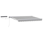 Electric Retractable Awning Anthracite and White 3.5 x 2.5 m
