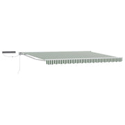 Elektrisch zonnescherm 4 x 3,5 m groen wit