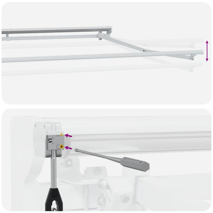 Elektrisch Uittrekbaar Zonnescherm Wit 4,5 × 3,5 m