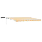 Electric Retractable Awning Yellow and White 5 × 3.5 m