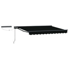 Electric Extendable Awning Black 3.5 x 2.5 m