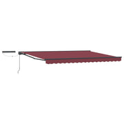Elektrisch zonnescherm 4,5x3,5 m bordeauxrood