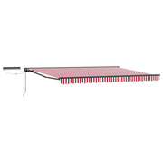 Elektrisch zonnescherm 5 x 3 m rood wit
