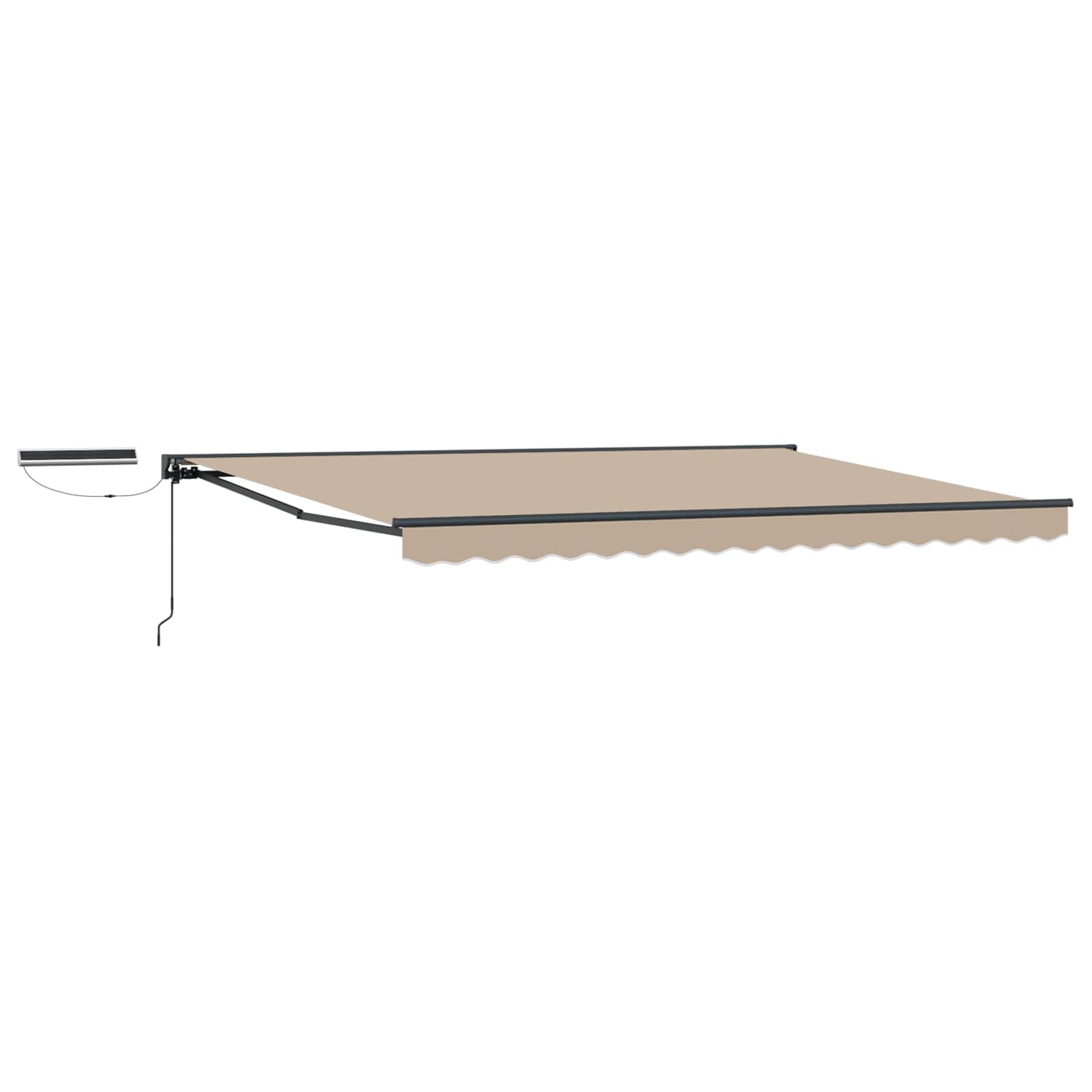 Elektrisch Uittrekbaar Zonnescherm Beige 5 x 3 m