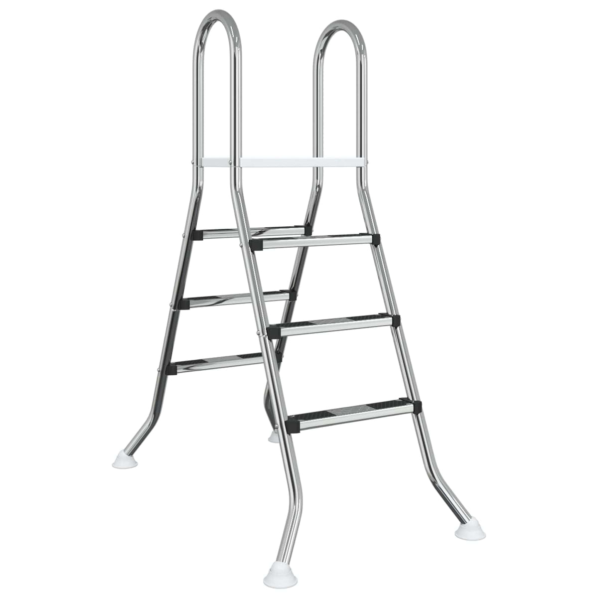 Ladder voor bovengronds zwembad 100 cm 3 treden zilver