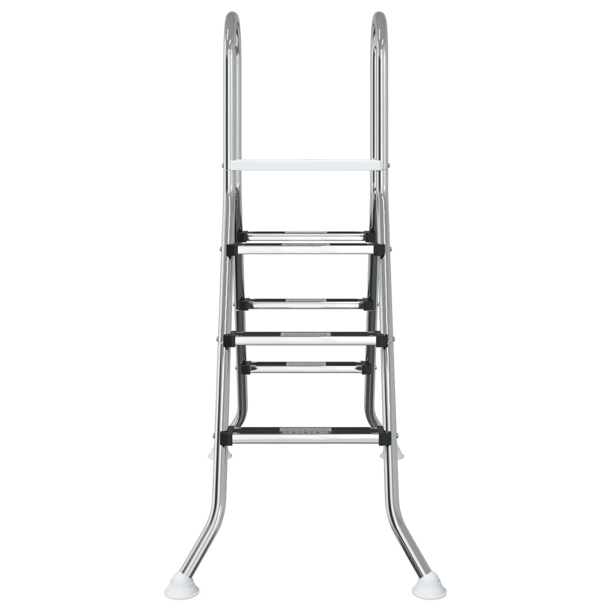 Ladder voor bovengronds zwembad 100 cm 3 treden zilver