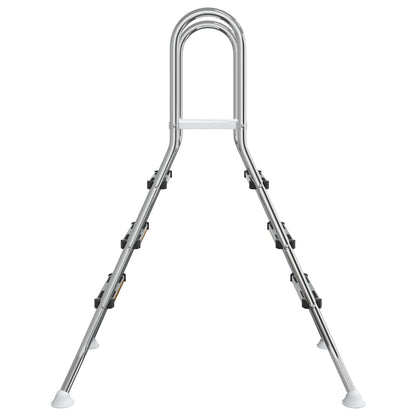 Ladder voor bovengronds zwembad 100 cm 3 treden zilver