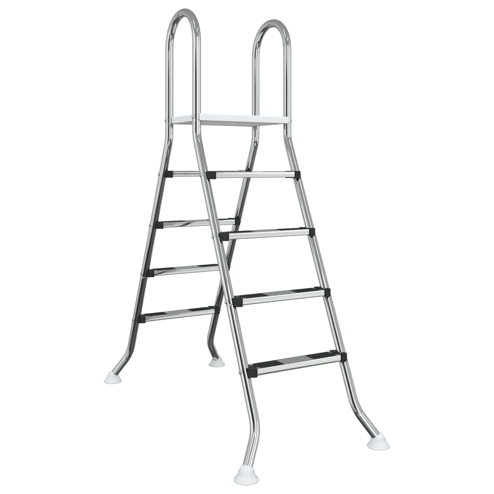 Ladder voor bovengronds zwembad 195 x 150 cm 4-traps