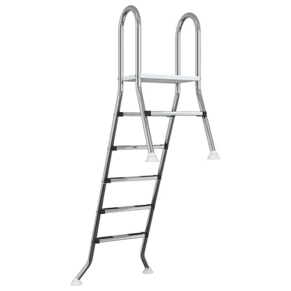 Deels ingegraven zwembadtrap 222 x 128 cm 5-traps