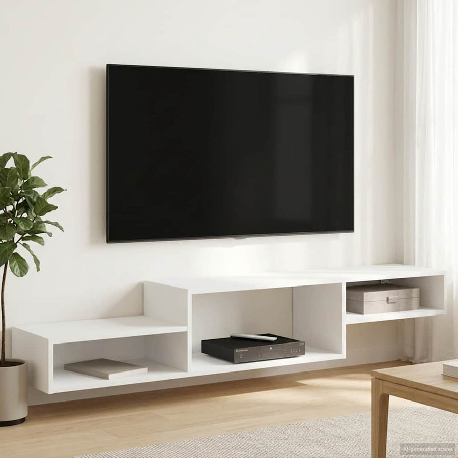Wandgemonteerd tv-meubel Muurmontage Wit 150 x 28 x 26 cm