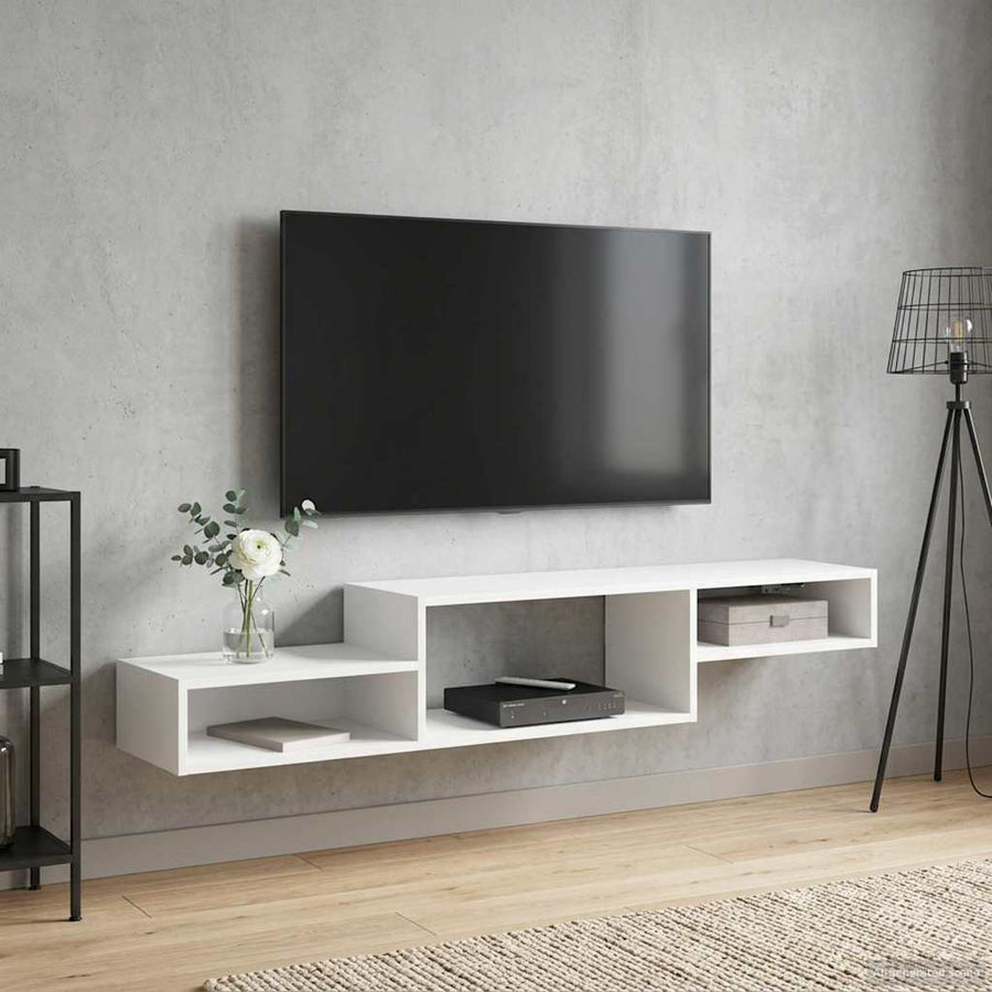 Wandgemonteerd tv-meubel Muurmontage Wit 150 x 28 x 26 cm