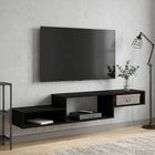Tv-meubel wandmontage 150x28x26 cm zwart eiken