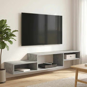 Tv-meubel wandmontage 150x28x26 cm betongrijs