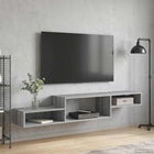 Wall-mounted TV unit Wall mounting Grey Sonoma