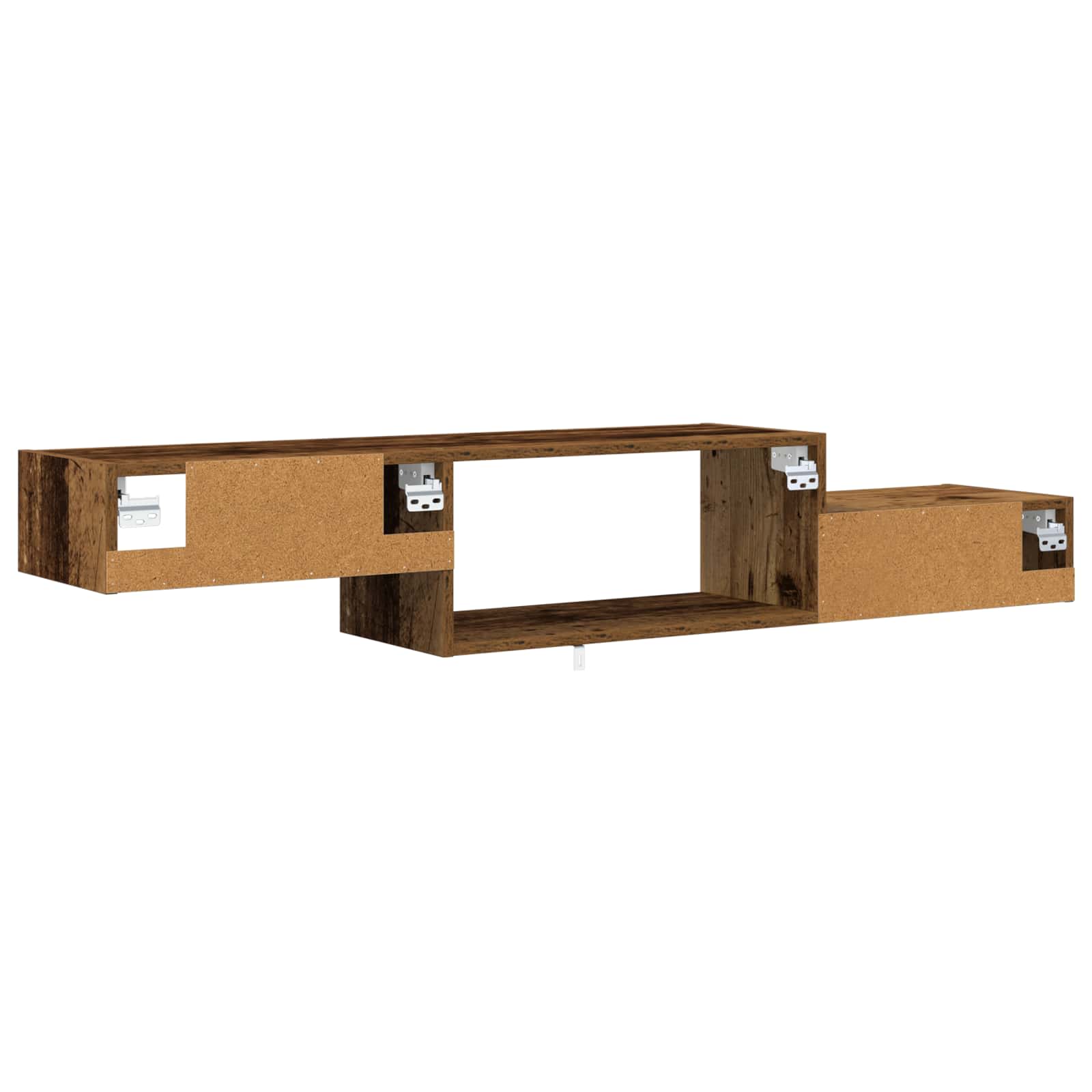 Wandgemonteerd tv-meubel Muurmontage Oud hout 150 x 28 x 26 cm