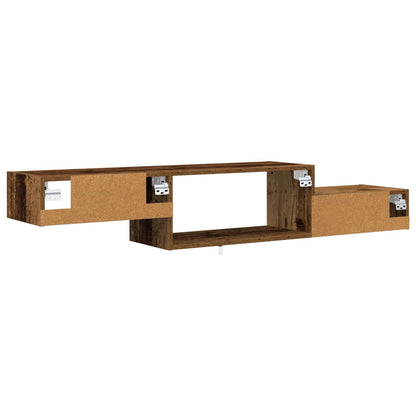 Wandgemonteerd tv-meubel Muurmontage Oud hout 150 x 28 x 26 cm