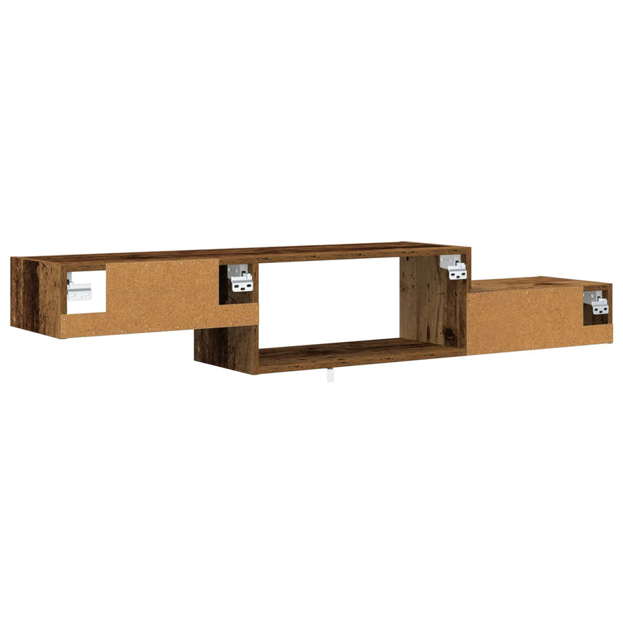 Wandgemonteerd tv-meubel Muurmontage Oud hout 150 x 28 x 26 cm