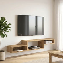 Wandgemonteerd tv-meubel Muurmontage Artisanaal eiken
