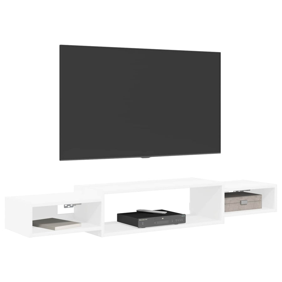 Wandgemonteerd tv-meubel Muurmontage Wit 140 x 28 x 21 cm