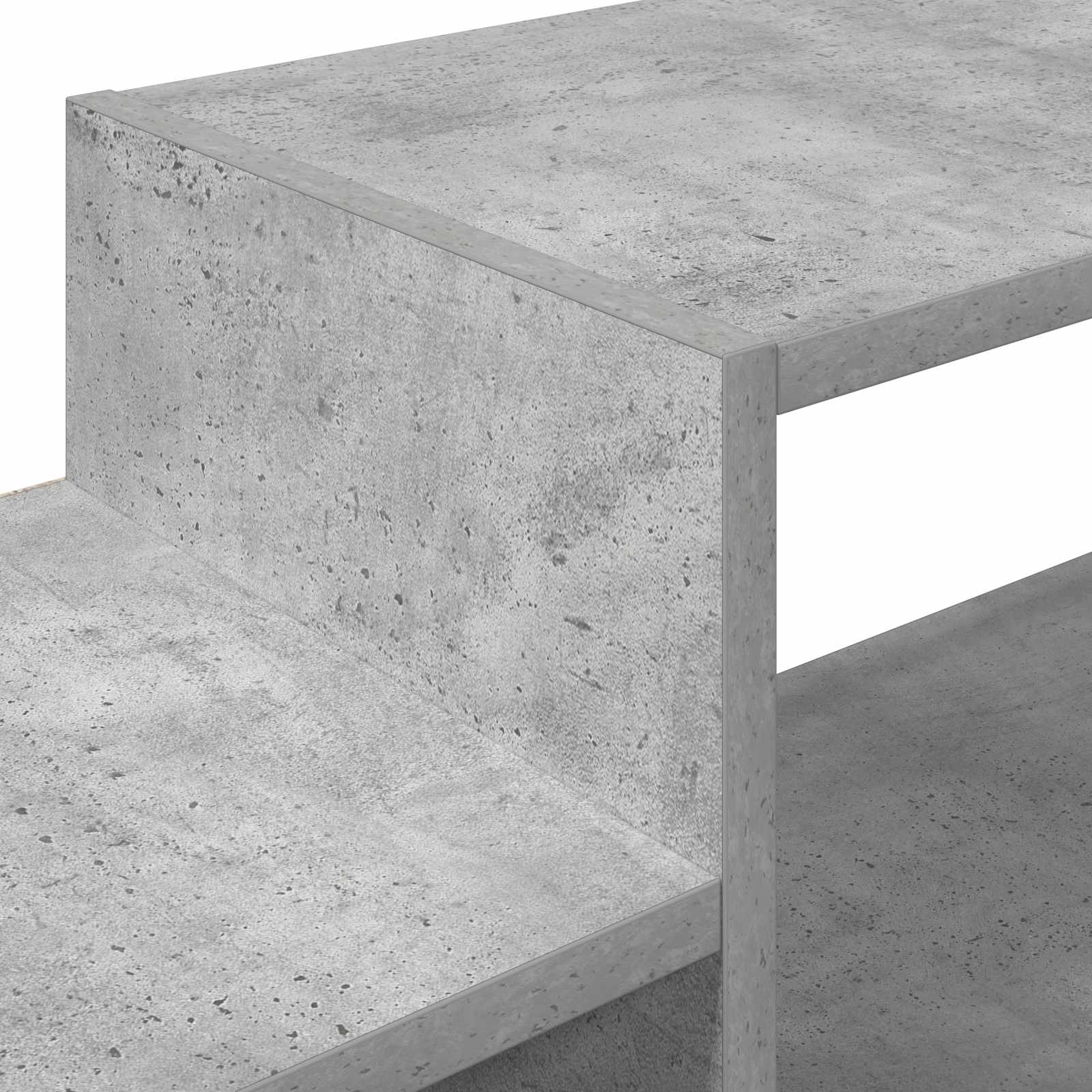 Wandgemonteerd tv-meubel Muurmontage Betongrijs