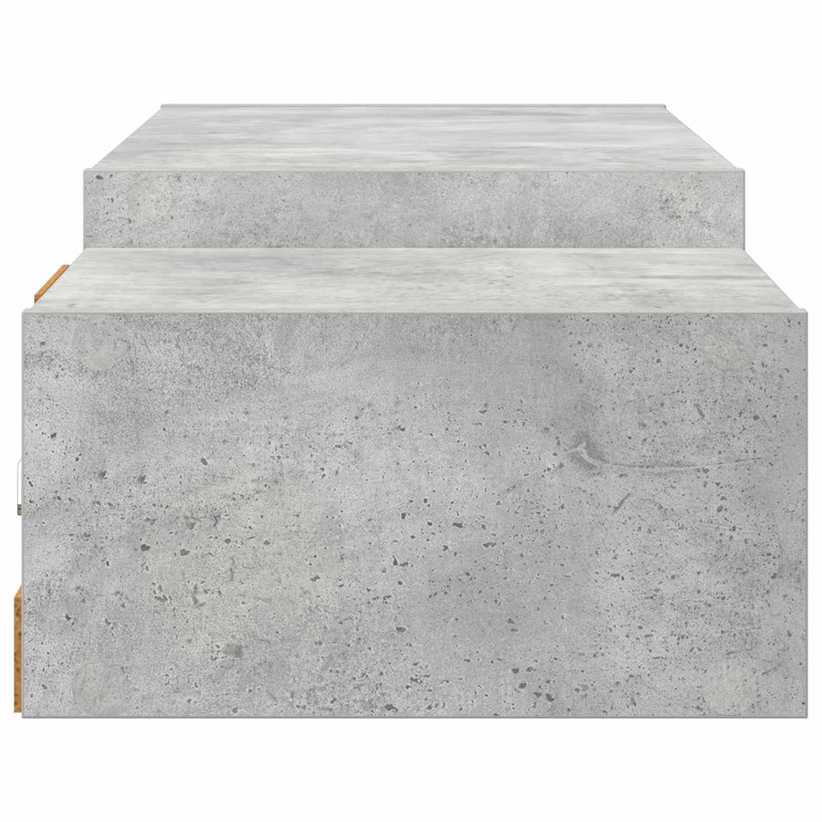Wandgemonteerd tv-meubel Muurmontage Betongrijs