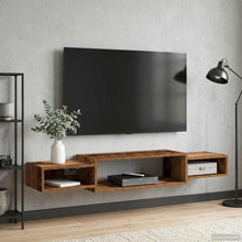 Wandgemonteerd tv-meubel Muurmontage Oud hout 140 x 28 x 21 cm