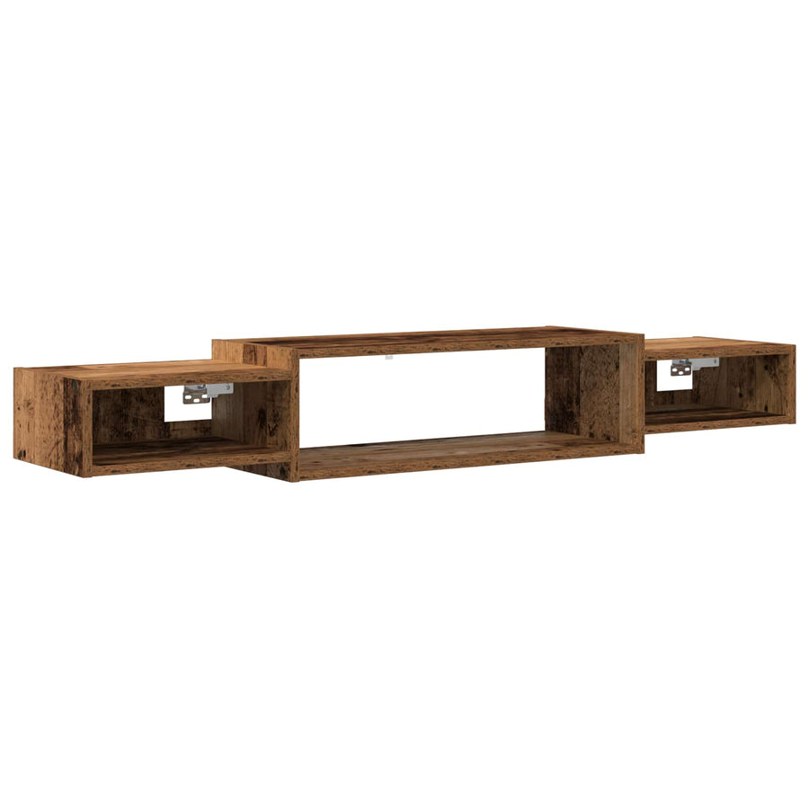 Wandgemonteerd tv-meubel Muurmontage Oud hout 140 x 28 x 21 cm