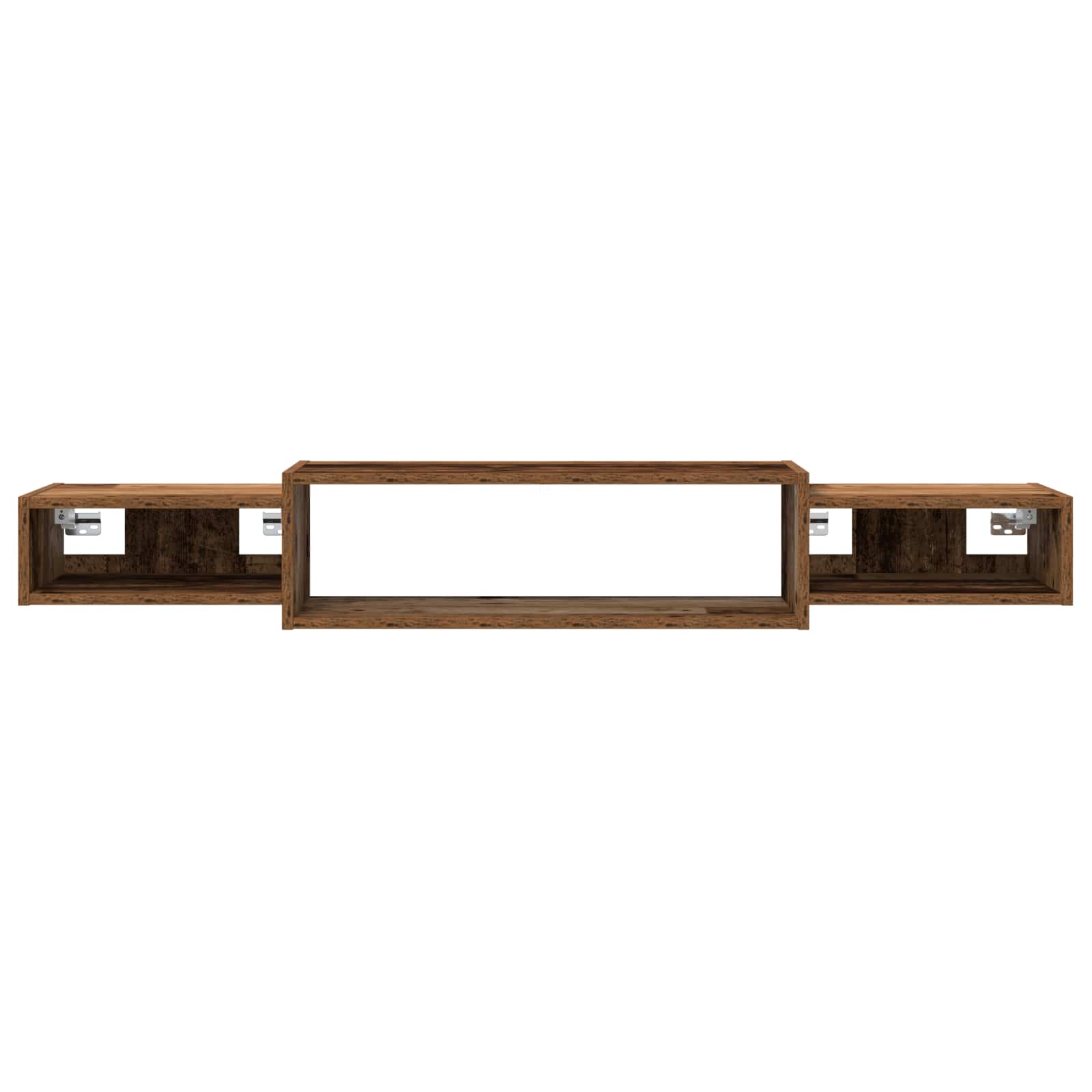 Wandgemonteerd tv-meubel Muurmontage Oud hout 140 x 28 x 21 cm