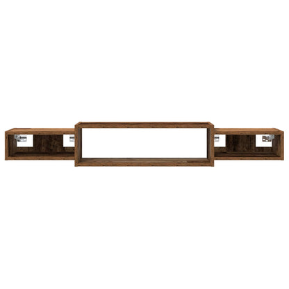 Wandgemonteerd tv-meubel Muurmontage Oud hout 140 x 28 x 21 cm