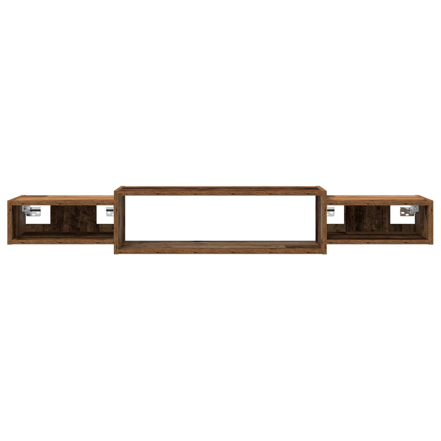 Wandgemonteerd tv-meubel Muurmontage Oud hout 140 x 28 x 21 cm