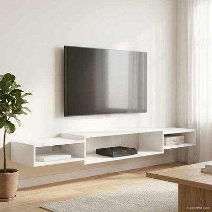 Wandgemonteerd tv-meubel Muurmontage Wit 180 x 28 x 21 cm