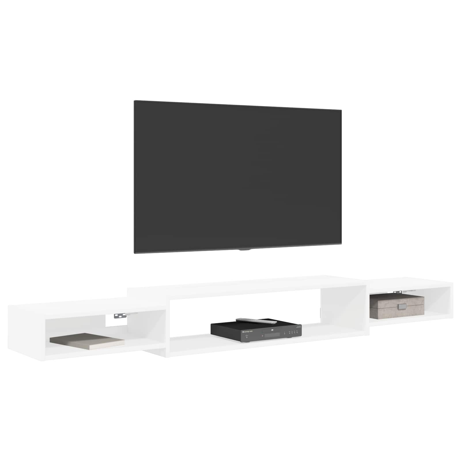 Wandgemonteerd tv-meubel Muurmontage Wit 180 x 28 x 21 cm