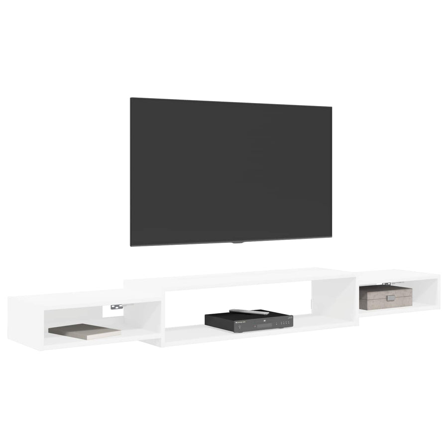 Wandgemonteerd tv-meubel Muurmontage Wit 180 x 28 x 21 cm