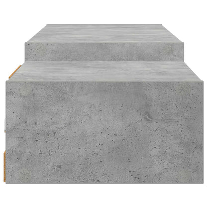 Wandgemonteerd tv-meubel Muurmontage Betongrijs