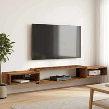 Wandgemonteerd tv-meubel Muurmontage Oud hout 180 x 28 x 21 cm