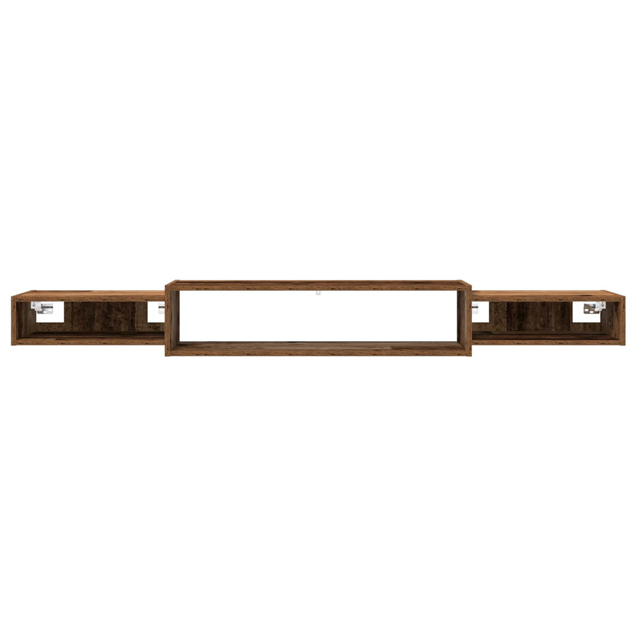 Wandgemonteerd tv-meubel Muurmontage Oud hout 180 x 28 x 21 cm
